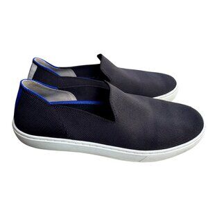 Rothys The Original Sneakers Womens Sz 8.5 Navy Blue Knit Slip On Shoes Loafers